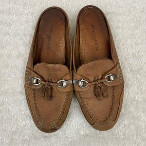 Jones New York sz:7M Tan Tassel Loafer Flats Leather Soles